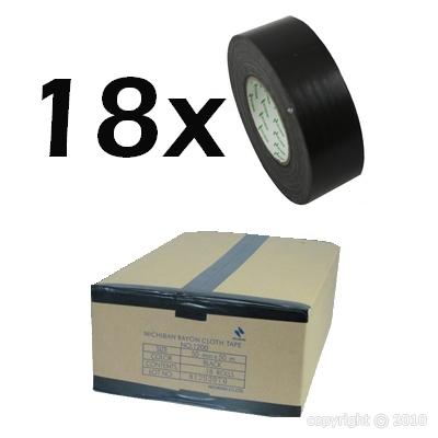 [NI1200-50-50-Noir-18x] 18x Nichiban - Gaffa 1200 - 50mm x 50m - Noir
