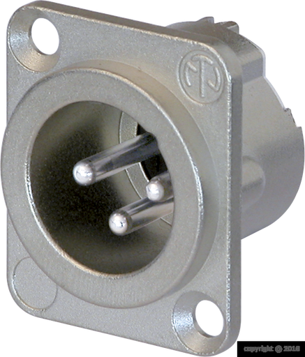 [NC3MD-LX] Neutrik - NC3MD-LX - XLR mâle - chassis - 3 pin