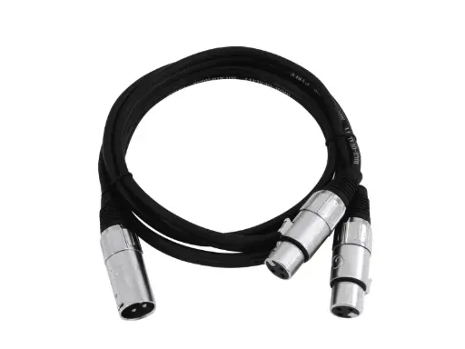 [30225207] Omnitronic - 1x XLR M 3p > 2x XLR F 3p - 50cm