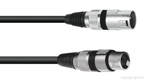 [30220400] Omnitronic - Câble XLR 3pin mâle - XLR 3 pin femelle - 0,5 m