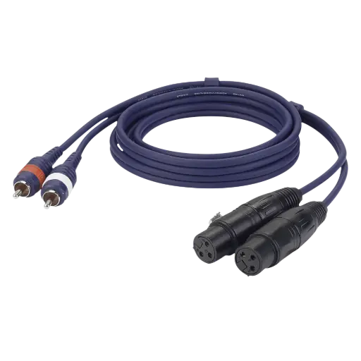 [FL25150] DAP Audio - 2 RCA Male L/R > 2 XLR/F 3 p. - Câble 1,5 m