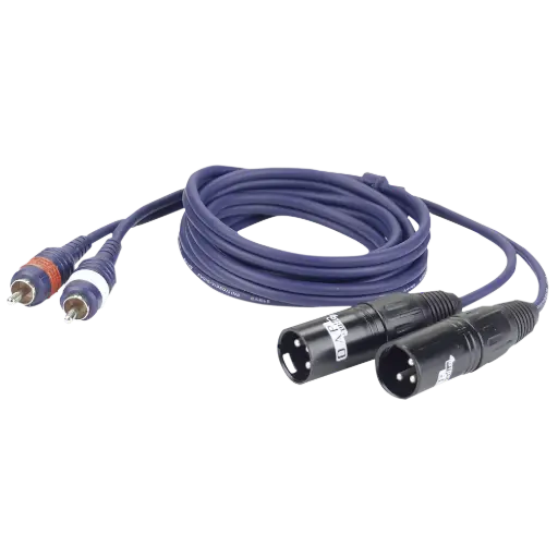 [FL263] DAP Audio - 2 RCA Male L/R > 2 XLR/M 3p - Câble 3 m