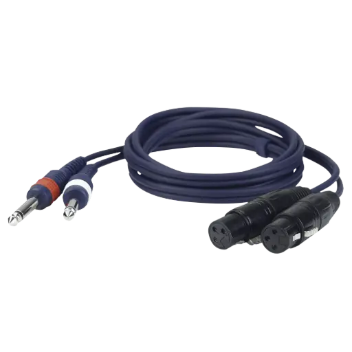[FL43150] DAP Audio - 2x Jack Mono 6,3 > 2x XLR/F 3 p. - Câble 1,5 m