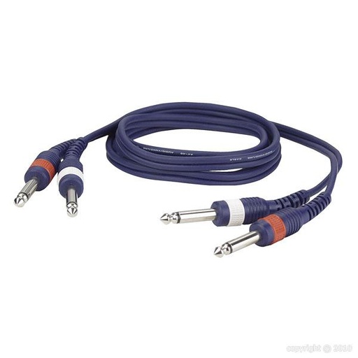 [FL223] DAP Audio - 2x Jack Mono 6,3mm L/R > 2x Jack mono 6,3mm L/R - Câble 3 m