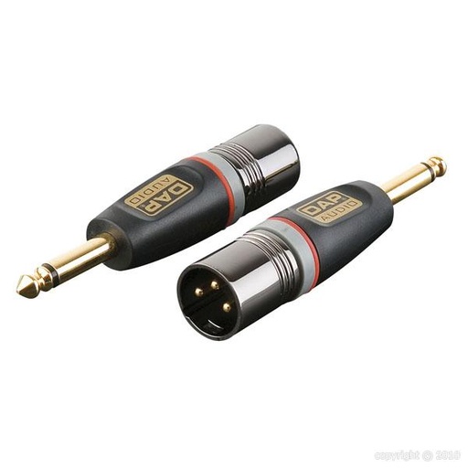 [XGA27] DAP Audio - Adaptateur - XLR Mâle 3 pin > Jack Mâle 6,3mm mono