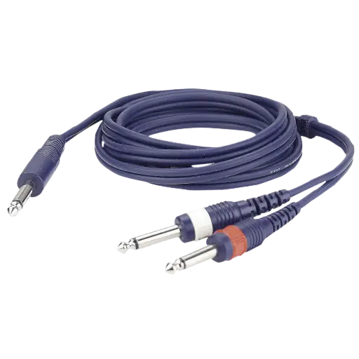 [FL323] DAP Audio - Jack Mono 6,3mm > 2x Jack Mono 6,3mm - Câble 3 m