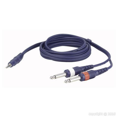 [FL313] DAP Audio - Stereo mini Jack 3,5mm > 2x Jack Mono 6,3mm - Câble 3 m