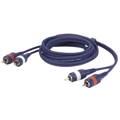 [HQM-243/3] HQ - 2 RCA Male L/R > 2 RCA Male L/R - Câble 3 m