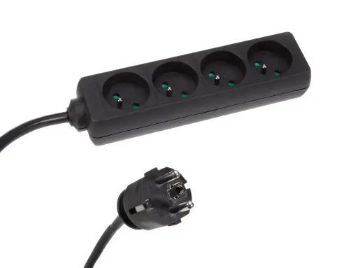 [EB4STB25-5HQ] HQ Power - Multiprises 4 prises avec gaine thermorétractile - 5m - 3G2,5