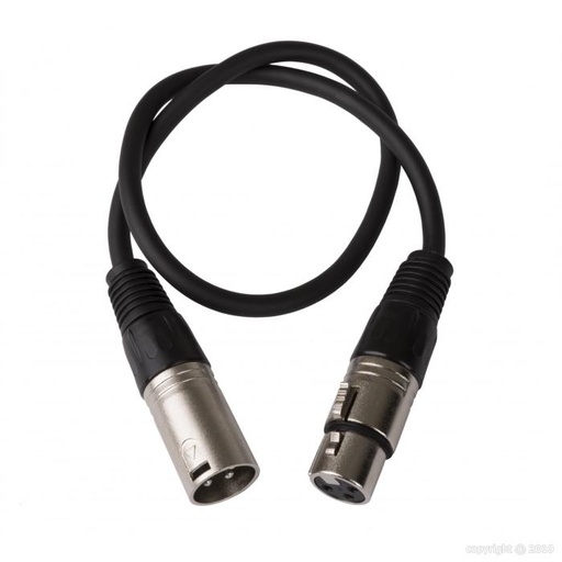 [1207] JB Systems - Câble XLR 3pin mâle - XLR 3 pin femelle - 0,5 m