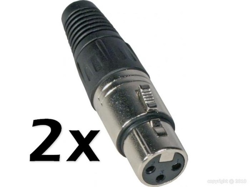 [1304] JB Systems - XLR Femelle 3 pin - 2 pièces