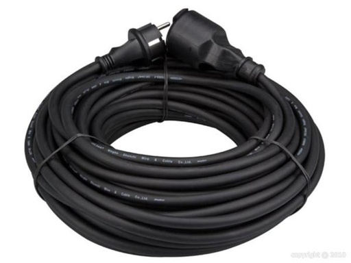 [EC25R15-PR06] Perel - Rallonge - 3G1,5mm² - Schuko M/F - Noir - 25m