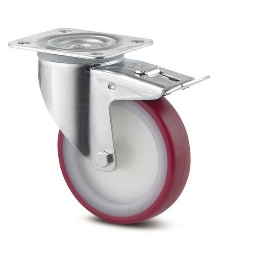 [7031000057] Tente - Red wheel with brake 100mm