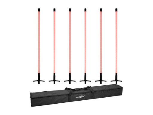 [20001014] EUROLITE Set 6x LED Neon Stick 134cm RGB + Soft Bag