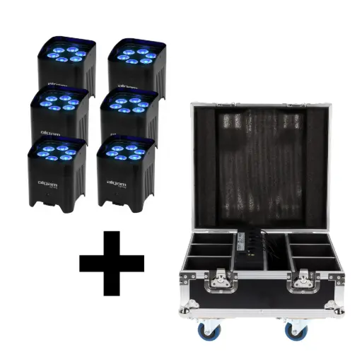 Algam Lighting - 6x EVENTPAR 612-HEX-IP + Flightcase