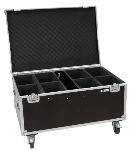 [31005202] ROADINGER Flightcase 8 x LED IP PAR, à roulettes