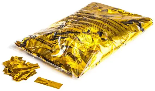 [CON10GL] Magic FX - Confettis métallique - 1kg - rectangle 55x17mm - Doré
