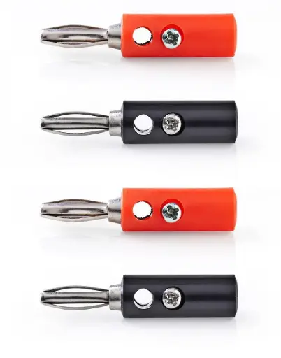 [CAGB26900VA] Nedis - Connecteurs banane - 2x rouge + 2x noir