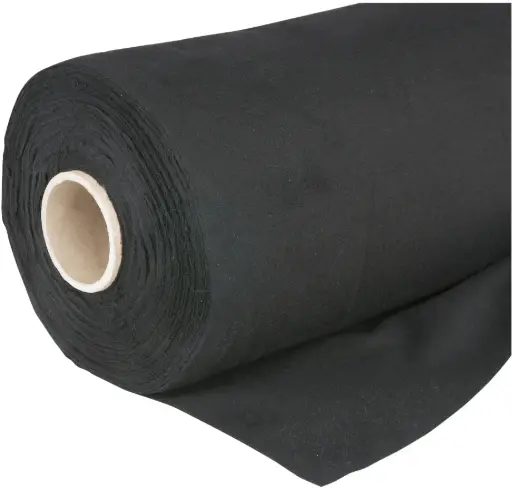 [G dekomolton 100] Coton gratté - dekomolton - 100cm x 60M - Noir - 165g/M²