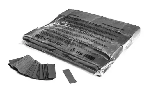 Magic FX - Confettis papier - 1kg - rectangle 55x17mm - gris