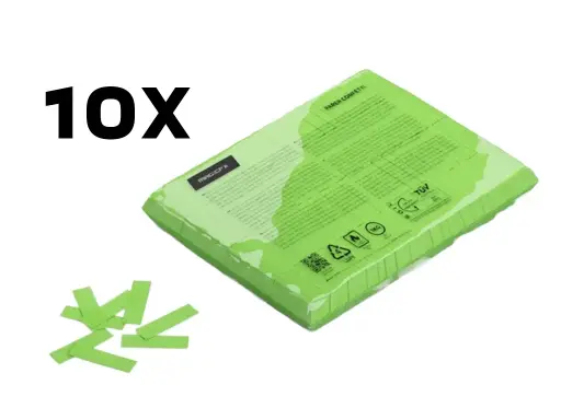 [CON01LG] Magic FX - Confettis papier - 10kg - rectangle 55x17mm - vert clair