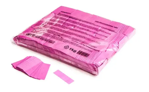 Magic FX - Confettis papier - 1kg - rectangle 55x17mm - Rose