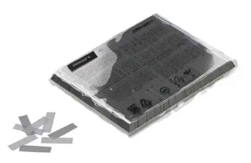 [CON01SLP] Magic FX - Confettis papier - 1kg - rectangle 55x17mm - Argent