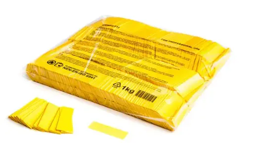[CON01YL] Magic FX - Confettis papier - 1kg - rectangle 55x17mm - Jaune