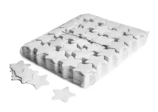[CON03WH] Magic FX - Confettis papier - 1kg - Etoiles - Blanc