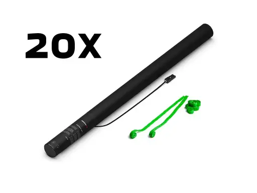[ES04LG] Magic FX - ES04LG - 20 Canons à serpentins - 80cm - Vert clair