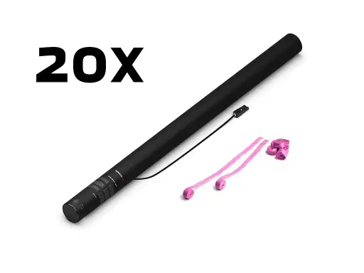 [ES04PK] Magic FX - ES04PK - 20 Canons à serpentins - 80cm - Rose