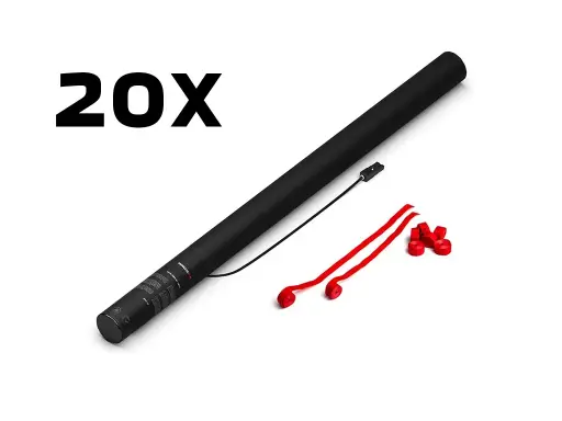 [ES04RD] Magic FX - ES04RD - 20 Canons à serpentins - 80cm - Rouge