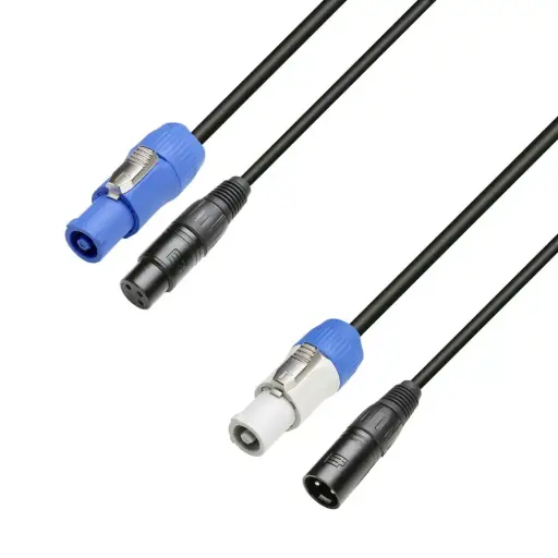 [8101PSDT1000] Adam Hall - Hybrid Cable - Power & DMX - 10m